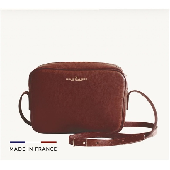 MAISON BALUCHON SAC CROSSBODY AUBURN GRAINED LEATHER TRAVEL BAG ADJ LONG STRAP - Picture 1 of 12